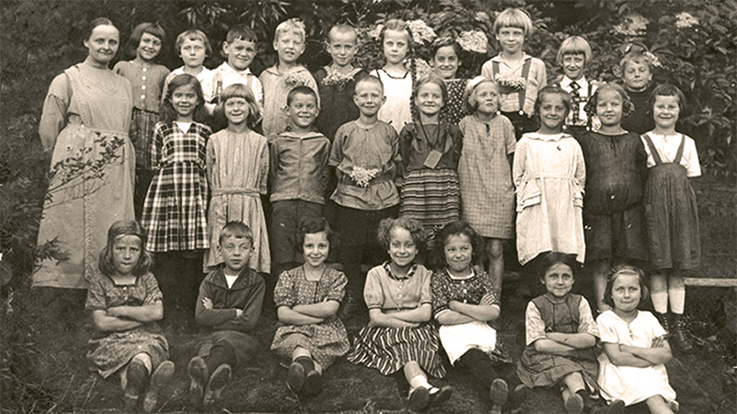 Waldorfschule Stuttgart, Klassenfoto Heydebrand, 1920er-Jahre. (Foto: Rudolf Steiner Archiv) 