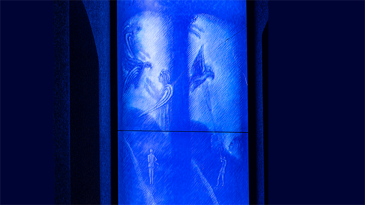 Ausschnitt aus dem Blauen Fenster (Bild: Goetheanum/Xue Li) Ausschnitt aus dem Blauen Fenster (Bild: Goetheanum/Xue Li)